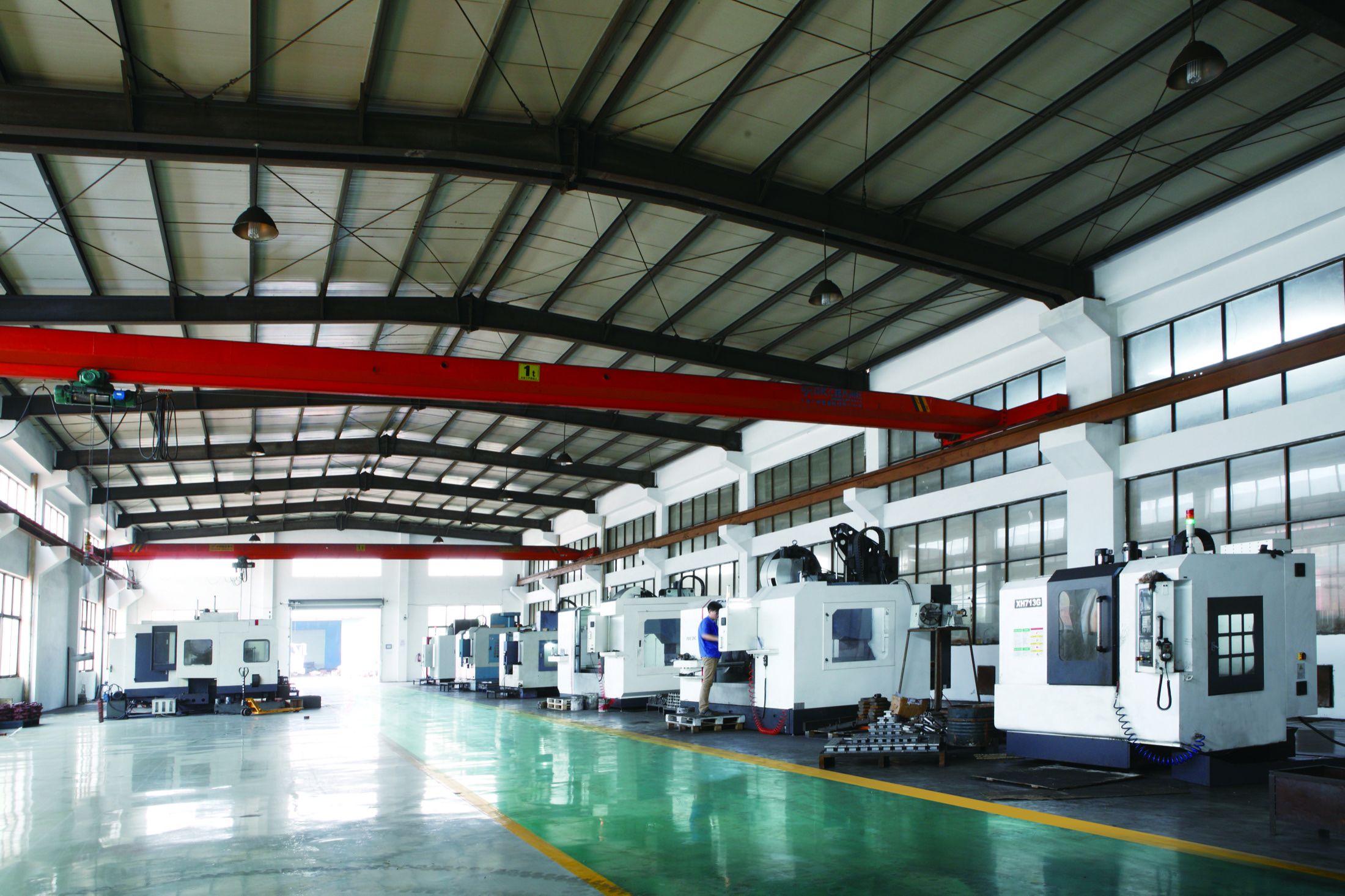 CNC machining workshop at the YONGFA factory